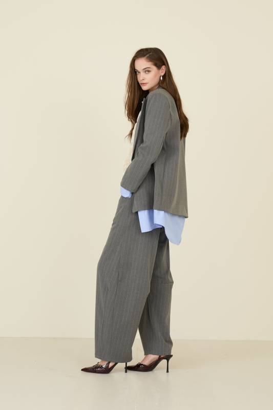 Chaqueta de raya diplomática con camisa
